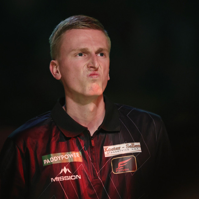 Wessel Nijman reacts after earning record five Players Championship titles