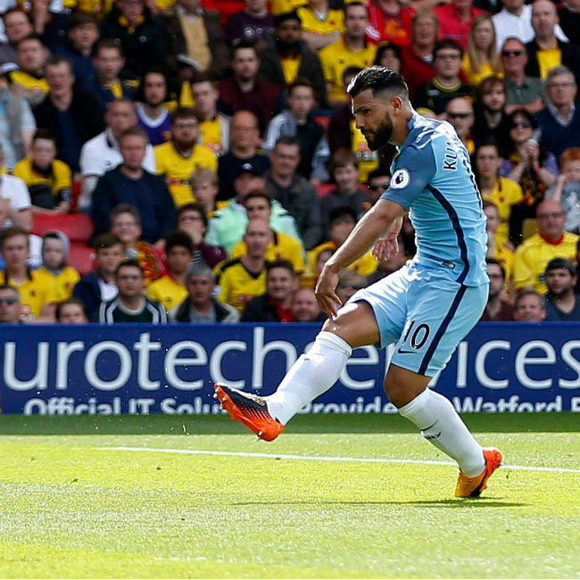 Sergio Aguero doesn't miss playing football